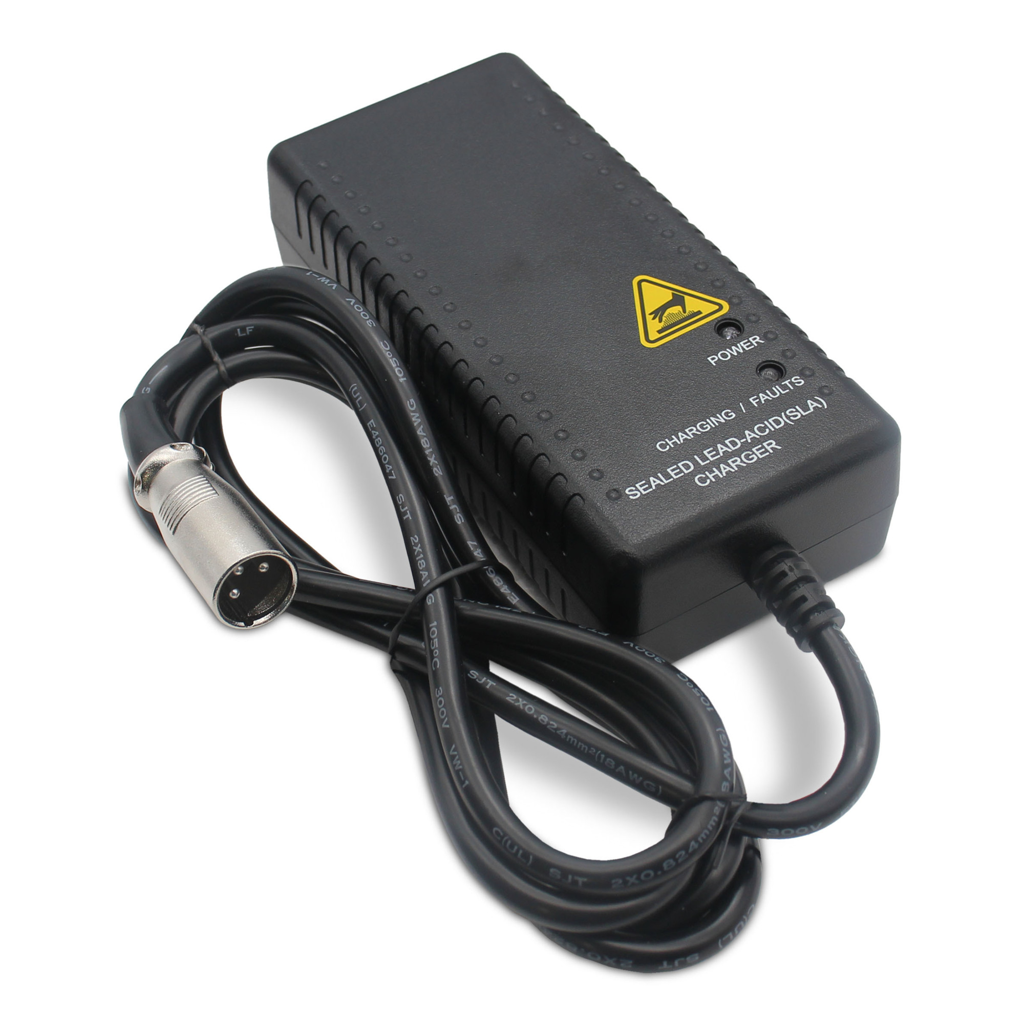 UPG, 24V 2AH 3-Stage AGM Charger w/ USA Cordset, Volts 24 Max. Amps 2 Model# 24BC2000T-4